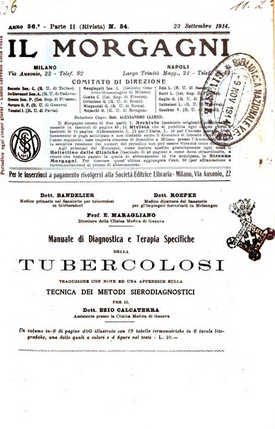 Il morgagni giornale indirizzato al progresso della medicina. Parte 2., Riviste