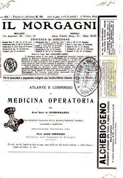 Il morgagni giornale indirizzato al progresso della medicina. Parte 2., Riviste