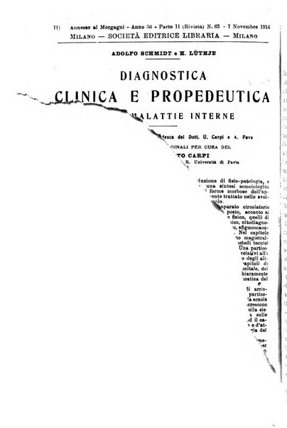 Il morgagni giornale indirizzato al progresso della medicina. Parte 2., Riviste