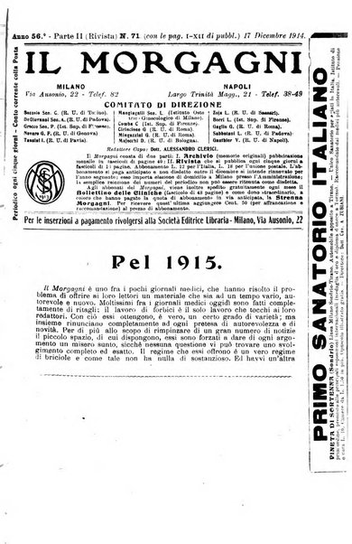 Il morgagni giornale indirizzato al progresso della medicina. Parte 2., Riviste