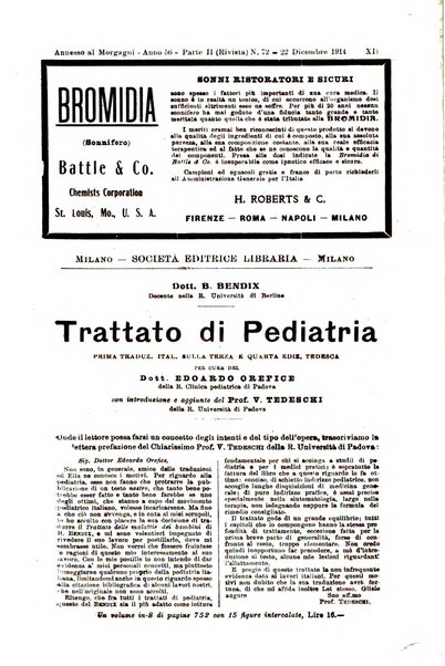 Il morgagni giornale indirizzato al progresso della medicina. Parte 2., Riviste