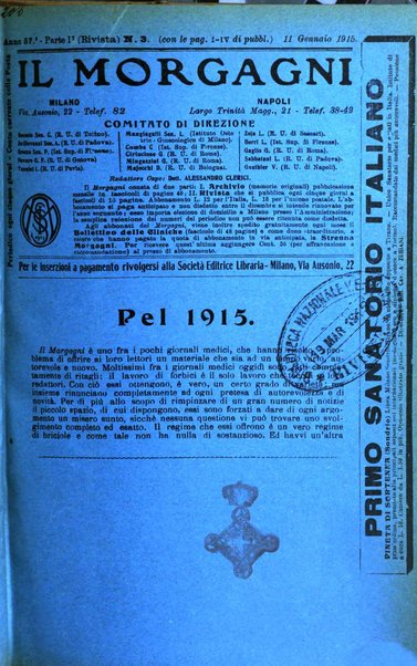 Il morgagni giornale indirizzato al progresso della medicina. Parte 2., Riviste