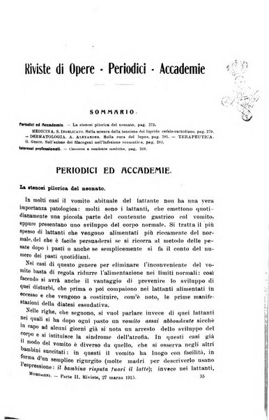 Il morgagni giornale indirizzato al progresso della medicina. Parte 2., Riviste