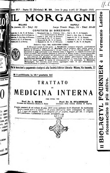 Il morgagni giornale indirizzato al progresso della medicina. Parte 2., Riviste