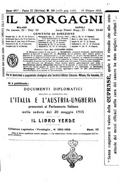 Il morgagni giornale indirizzato al progresso della medicina. Parte 2., Riviste