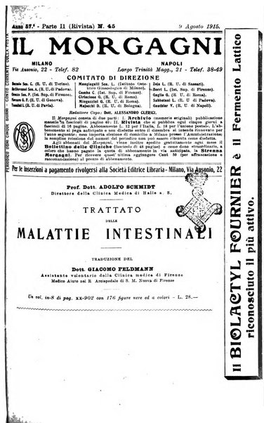 Il morgagni giornale indirizzato al progresso della medicina. Parte 2., Riviste