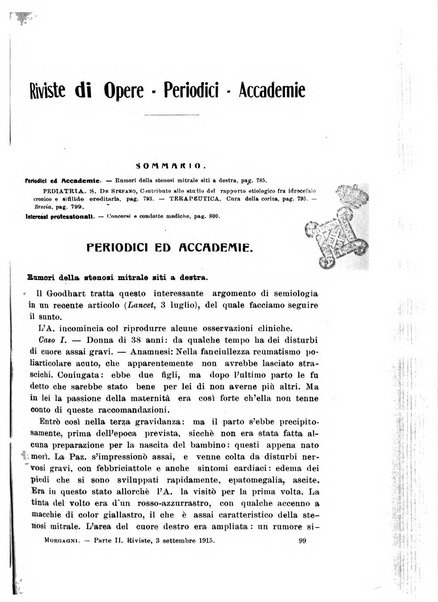 Il morgagni giornale indirizzato al progresso della medicina. Parte 2., Riviste