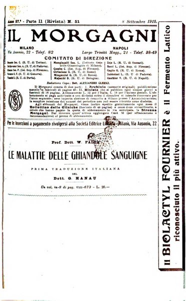 Il morgagni giornale indirizzato al progresso della medicina. Parte 2., Riviste