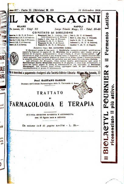 Il morgagni giornale indirizzato al progresso della medicina. Parte 2., Riviste