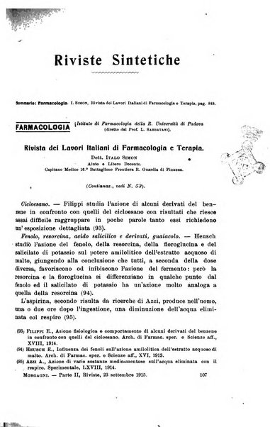 Il morgagni giornale indirizzato al progresso della medicina. Parte 2., Riviste