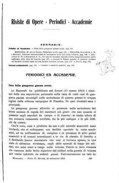 Il morgagni giornale indirizzato al progresso della medicina. Parte 2., Riviste