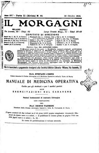 Il morgagni giornale indirizzato al progresso della medicina. Parte 2., Riviste