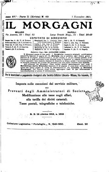 Il morgagni giornale indirizzato al progresso della medicina. Parte 2., Riviste