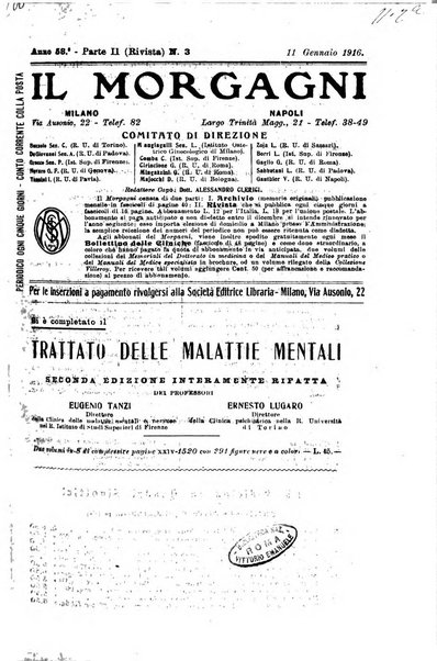 Il morgagni giornale indirizzato al progresso della medicina. Parte 2., Riviste