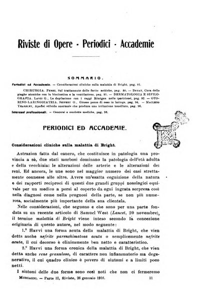 Il morgagni giornale indirizzato al progresso della medicina. Parte 2., Riviste