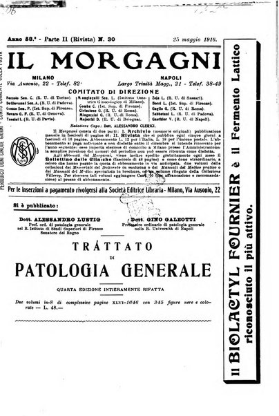 Il morgagni giornale indirizzato al progresso della medicina. Parte 2., Riviste