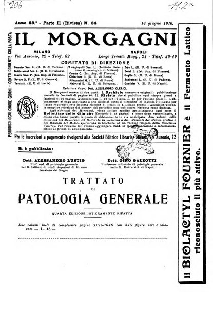 Il morgagni giornale indirizzato al progresso della medicina. Parte 2., Riviste