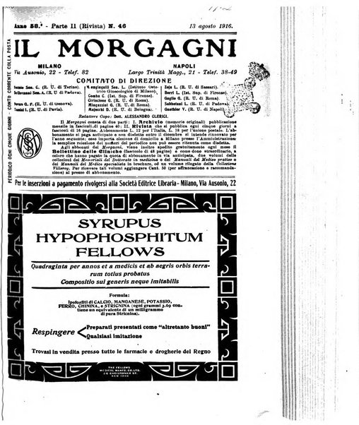 Il morgagni giornale indirizzato al progresso della medicina. Parte 2., Riviste