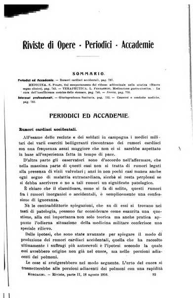 Il morgagni giornale indirizzato al progresso della medicina. Parte 2., Riviste