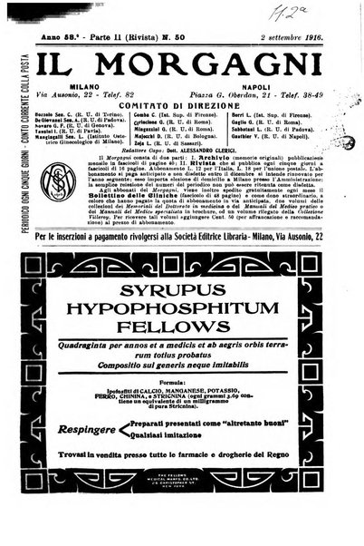 Il morgagni giornale indirizzato al progresso della medicina. Parte 2., Riviste