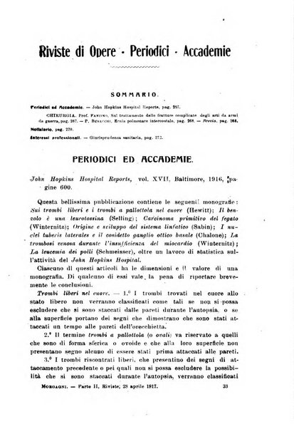 Il morgagni giornale indirizzato al progresso della medicina. Parte 2., Riviste