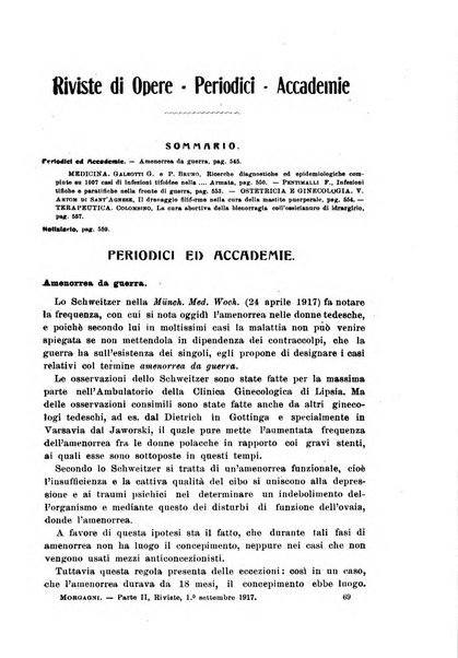 Il morgagni giornale indirizzato al progresso della medicina. Parte 2., Riviste