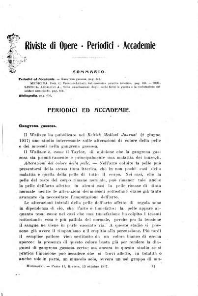 Il morgagni giornale indirizzato al progresso della medicina. Parte 2., Riviste