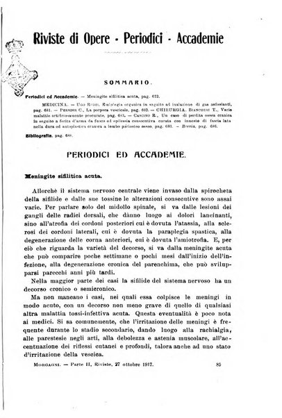 Il morgagni giornale indirizzato al progresso della medicina. Parte 2., Riviste