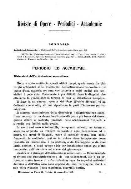 Il morgagni giornale indirizzato al progresso della medicina. Parte 2., Riviste