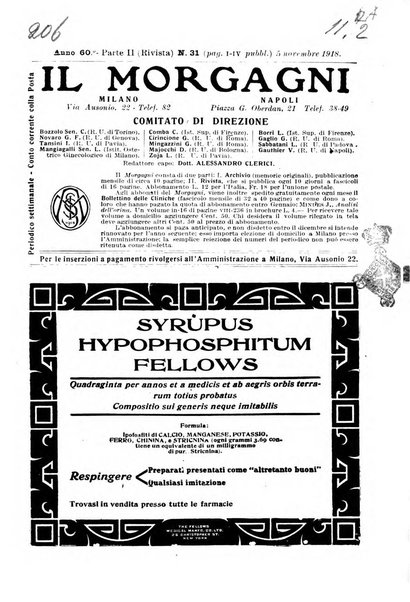 Il morgagni giornale indirizzato al progresso della medicina. Parte 2., Riviste