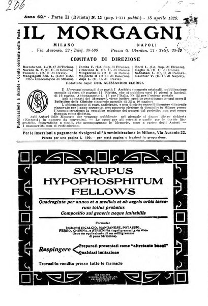 Il morgagni giornale indirizzato al progresso della medicina. Parte 2., Riviste