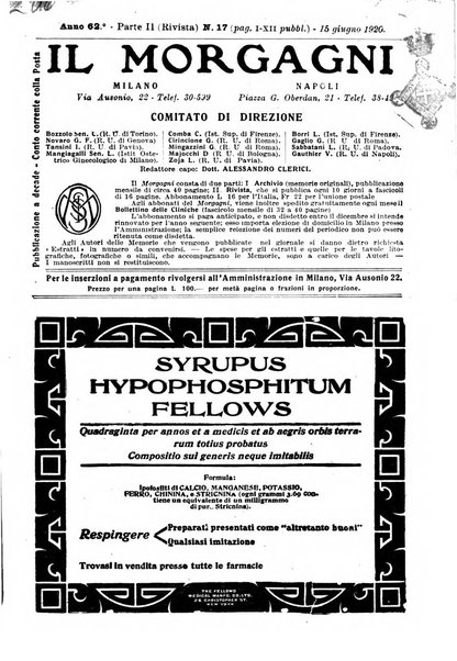 Il morgagni giornale indirizzato al progresso della medicina. Parte 2., Riviste