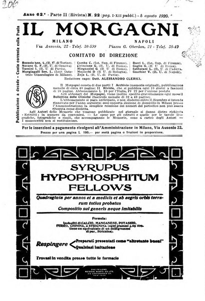 Il morgagni giornale indirizzato al progresso della medicina. Parte 2., Riviste