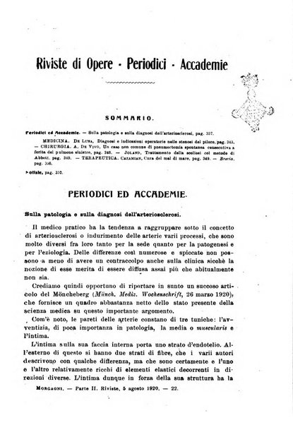 Il morgagni giornale indirizzato al progresso della medicina. Parte 2., Riviste