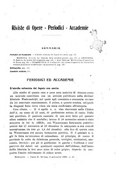 Il morgagni giornale indirizzato al progresso della medicina. Parte 2., Riviste