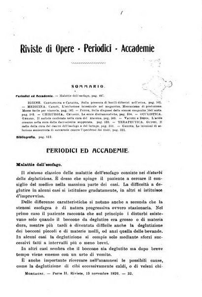 Il morgagni giornale indirizzato al progresso della medicina. Parte 2., Riviste