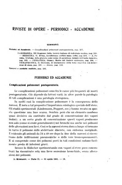 Il morgagni giornale indirizzato al progresso della medicina. Parte 2., Riviste