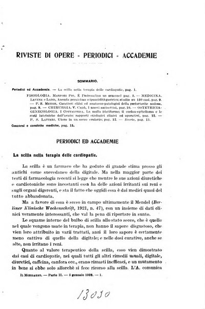 Il morgagni giornale indirizzato al progresso della medicina. Parte 2., Riviste