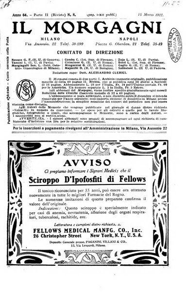 Il morgagni giornale indirizzato al progresso della medicina. Parte 2., Riviste