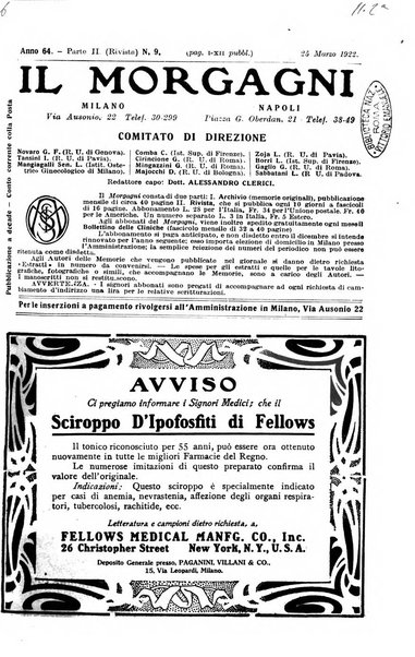 Il morgagni giornale indirizzato al progresso della medicina. Parte 2., Riviste