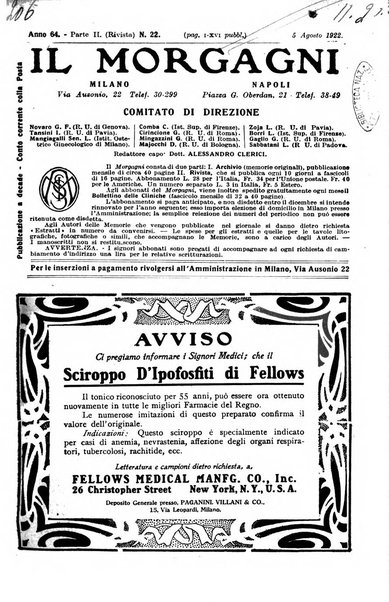 Il morgagni giornale indirizzato al progresso della medicina. Parte 2., Riviste