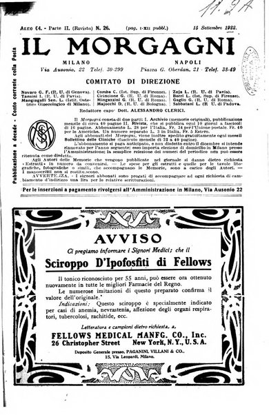 Il morgagni giornale indirizzato al progresso della medicina. Parte 2., Riviste