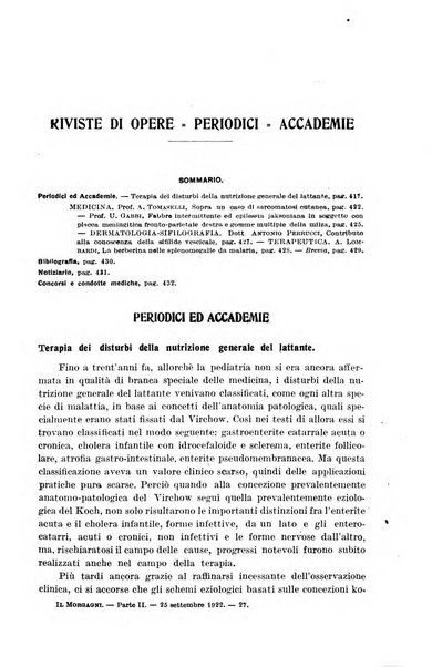 Il morgagni giornale indirizzato al progresso della medicina. Parte 2., Riviste