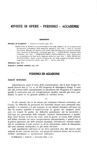 Il morgagni giornale indirizzato al progresso della medicina. Parte 2., Riviste