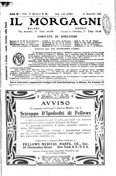 Il morgagni giornale indirizzato al progresso della medicina. Parte 2., Riviste