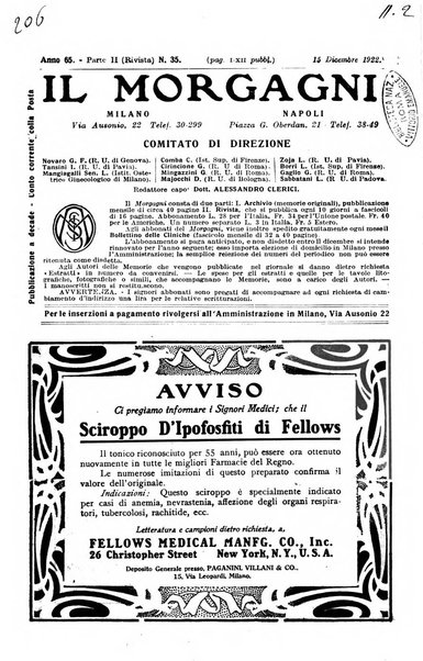 Il morgagni giornale indirizzato al progresso della medicina. Parte 2., Riviste