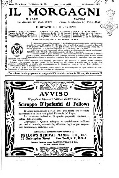 Il morgagni giornale indirizzato al progresso della medicina. Parte 2., Riviste