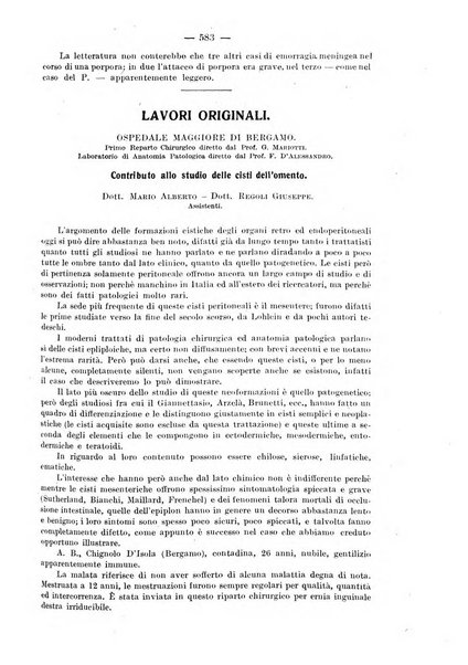 Il morgagni rivista settimanale