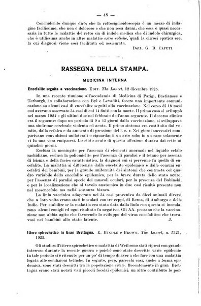 Il morgagni rivista settimanale