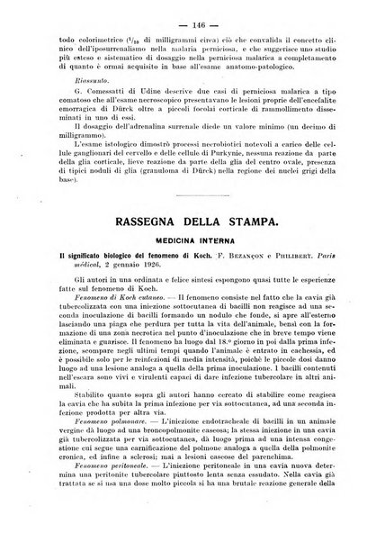 Il morgagni rivista settimanale